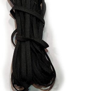 10 METRI ELASTICO PIATTO per mascherine 5 mm BIANCO o NERO made in italy (NERO)