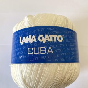 LANA GATTO Cuba (fettuccia per Stole) 100 Grammi, 120 Metri, Bianco, Colore 13425